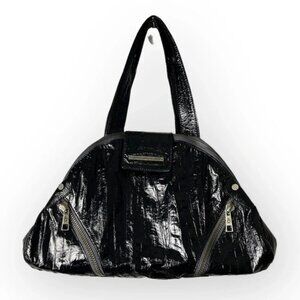 Matt & Nat Black Double Dome Japanese  Paper Shoulder Bag